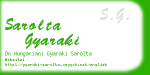 sarolta gyaraki business card